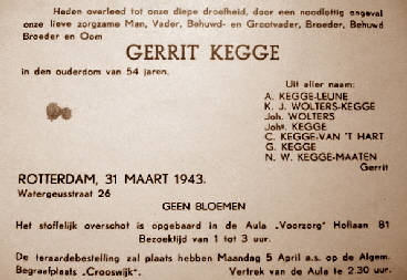 Kegge+Leune Gerrit Kegge 1888_1943_Rouwkaart